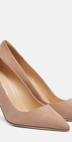 Escarpins Manolo Blahnik BB 90 En Python Beige-marron - Talons Hauts 3-4,5 Pouces - Neuf Sans Boîte