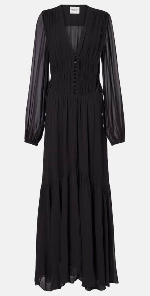 ワンピース MARANT ETOILE Briane viscose long dress MARANT ÉTOILE Briane gathered printed georgette maxi dress