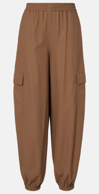 パンツ MAX MARA VERBANO CROPPED WOOL PANT MAX MARA Verbano cropped pleated wool-blend straight-leg