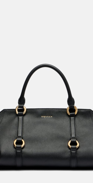 Alexander McQueen Farringdon Medium Bag in Black/Gold main image 0