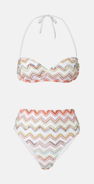 Luli Fama SUNKISSED LAUGHTER - Triangle Halter Top & Wavey Ruched Back Brazilian – Luli Fama Top Sellers