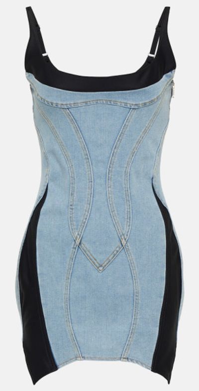 mugler dress denim MUGLER