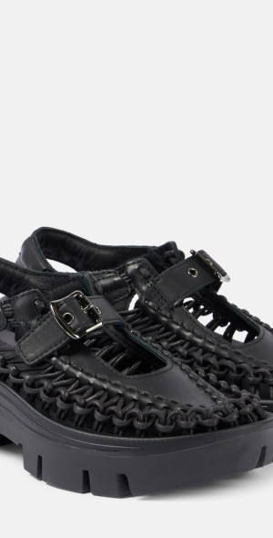Noir Kei Ninomiya - Keen Uneek platform Mary Jane flats