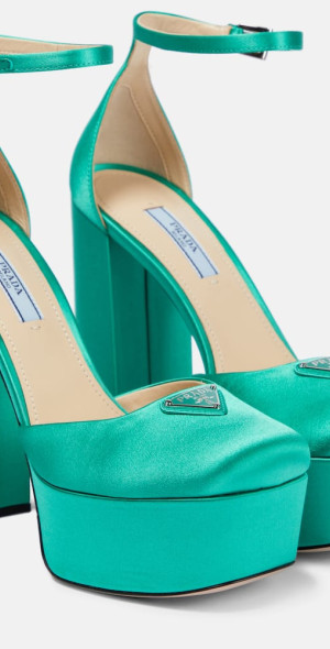 Prada - Satin platform pumps