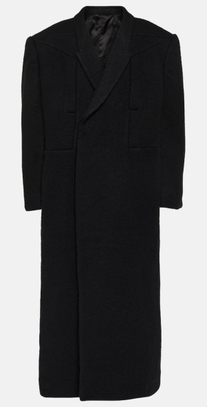 RICK OWENS incredible striped linen coat