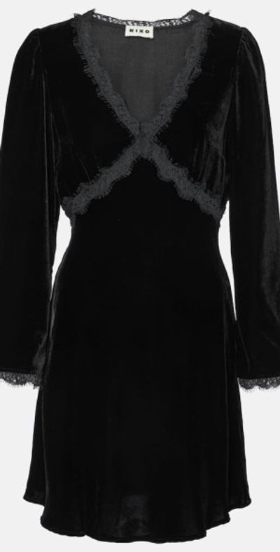 rixo black mini dress St. Agni Women's Asymmetric Tuck Mini Dress – Saint Bernard