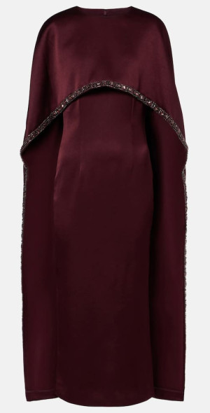 【Roland Mouret】 Cape-sleeve cadyガウン Cape-sleeve cady gown in green - Roland Mouret | Mytheresa
