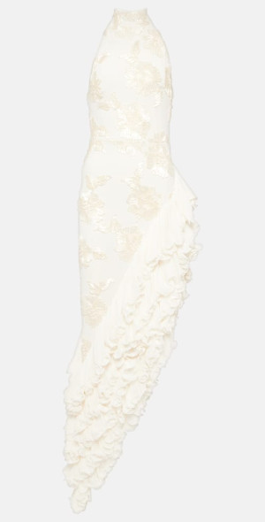 **Cinderella Divine: Shimmering Floral AppliquÃ© Dress for Unforgettable Occasions**