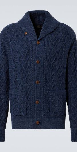 RRL RRL Cable-knit cotton cardigan