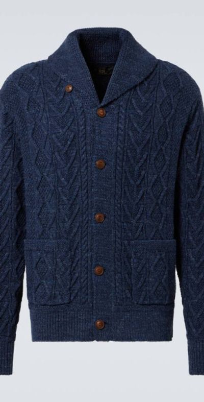 RRL RRL Cable-knit cotton cardigan