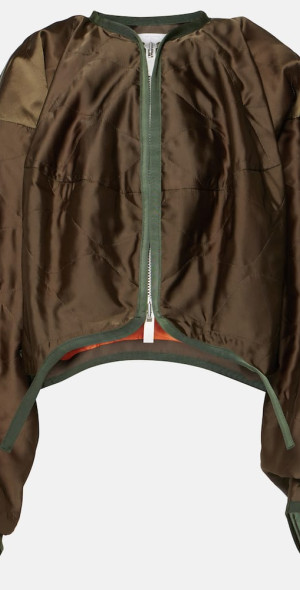 Sacai - Quilted satin jacket