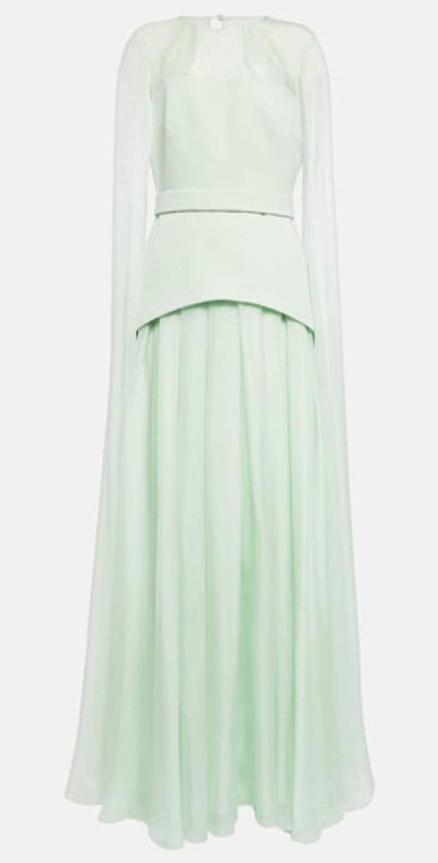 Safiyaa Safiyaa Gloria silk and crÃªpe gown