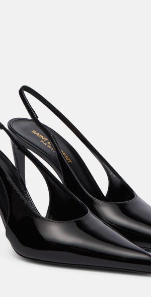 pulp slingback pumps in patent leather
