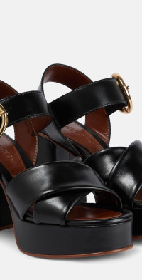 SEE BY CHLOÉ - Nola woven faux leather and leather sandals