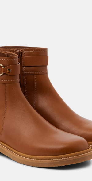 【関税＆送料込み】ChloAC Leather Ankle Boots See By Chloe - See By ChloÃ© Signature leather ankle boots