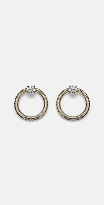 Stone and Strand Stone and Strand Prince 14kt gold earrings with diamonds