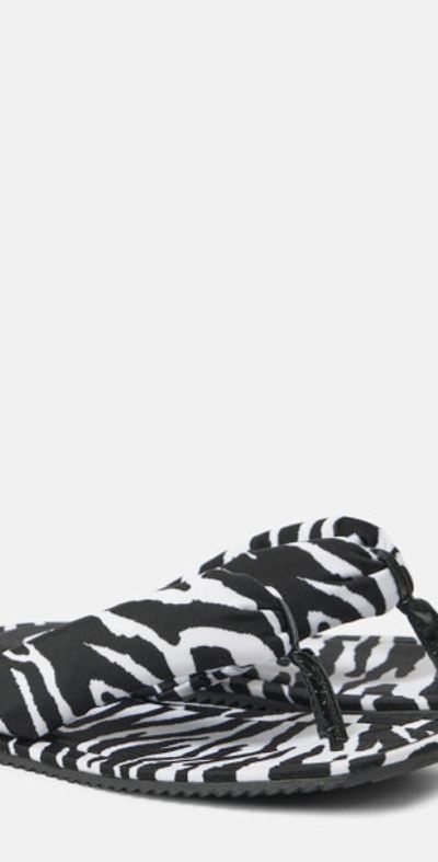 The Attico The Attico Indie zebra-print satin thong sandals