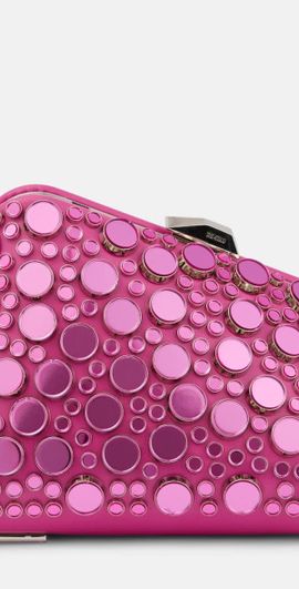 The Attico The Attico Midnight studded leather clutch