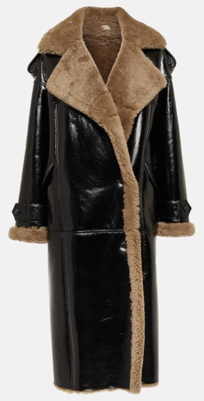 The Mannei The Mannei Jordan shearling-trimmed leather coat
