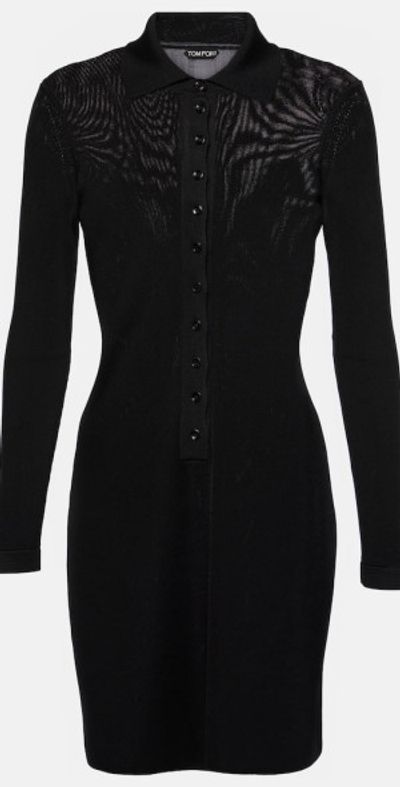 Tom Ford Tom Ford Ribbed-knit polo dress
