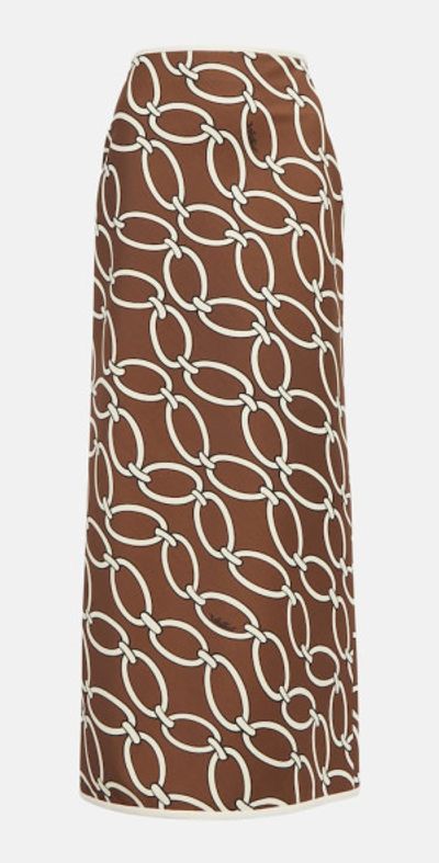Valentino Valentino Chain-print maxi skirt