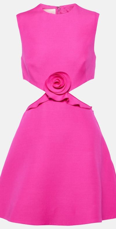 valentino pink cut out dress Valentino Garavani cut-out detail cape dress