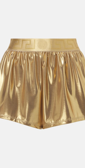 Versace - Logo metallic swim shorts