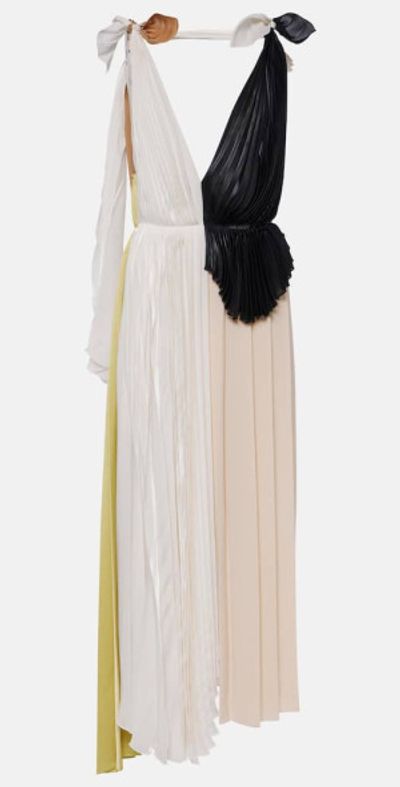 navy blue dress for baby girl Victoria Beckham Asymmetric Draped Detail Midi Dress|1225WDR006309AGRAPHITE main image 0