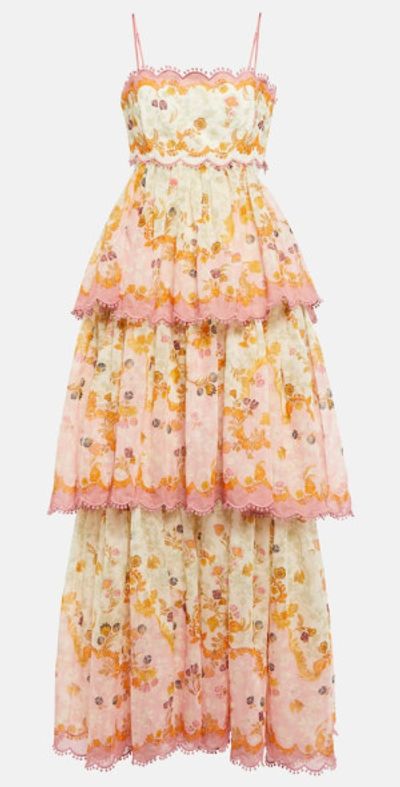 Zimmermann - Laurel Frill cotton and silk midi dress