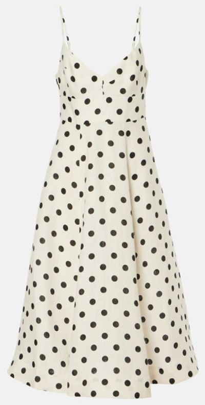 white christmas dresses Zimmermann navy polka dot shirt dress with matching belt - BOPF main image 0