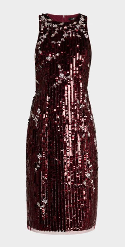 aidan mattox beaded midi dress Mattox sleeveless Aidan Mattox cocktail dress Colour:Off White Womens Black & Silver NoKos