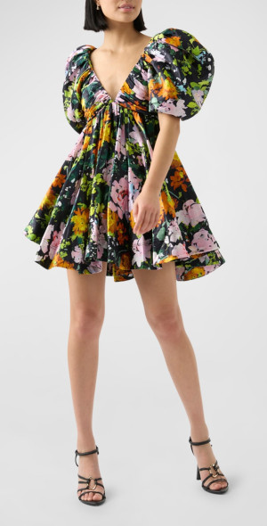Gabrielle Plunge Mini Dress