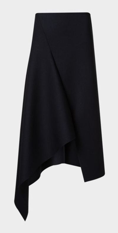 Akris Asymmetric Techno Neoprene Midi Skirt
