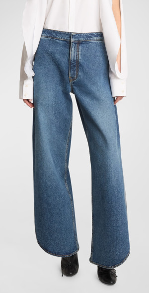 ★新作★ALAIA アライア Round denim trousers AA9P0176T535A ALAÏA High Waisted Round Jeans in Denim | ALAÏA US