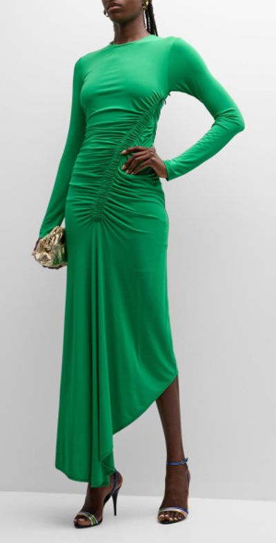 A.L.C. - Adeline Asymmetric Ruched Stretch Maxi Dress