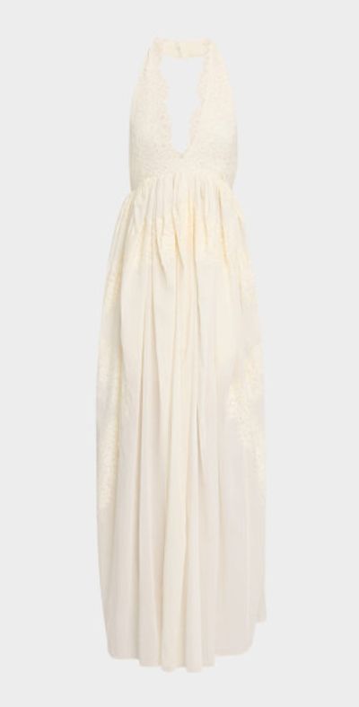 A.L.C. Cambrie Lace Halter Maxi Dress