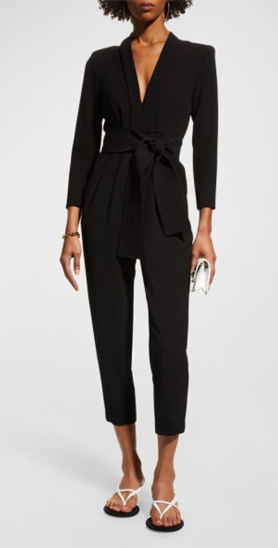 A.L.C. Kieran Belted Long-Sleeve Jumpsuit