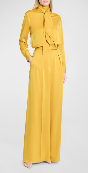 Alex Perry - Satin Wide Leg Pants
