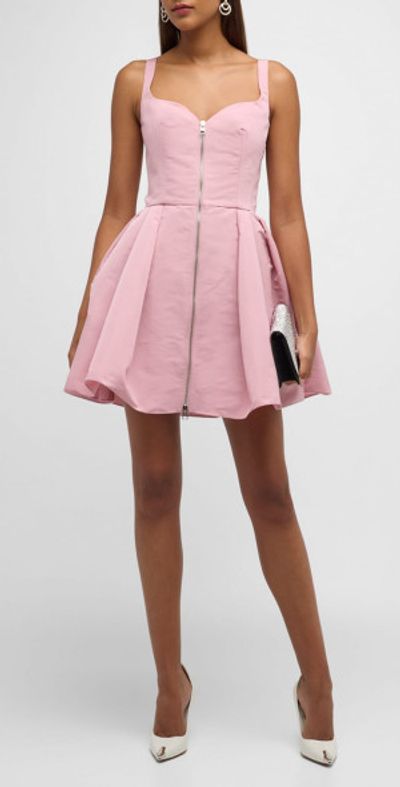 knee length dresses for ladies Alexander McQueen Womens Bow Mini Dress, 48 / Neon Pink main image 0
