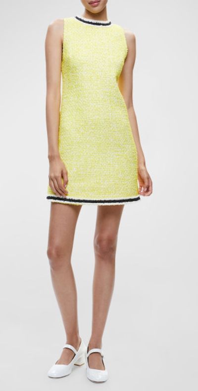 Alice + Olivia - Coley Metallic Tweed Mini Dress