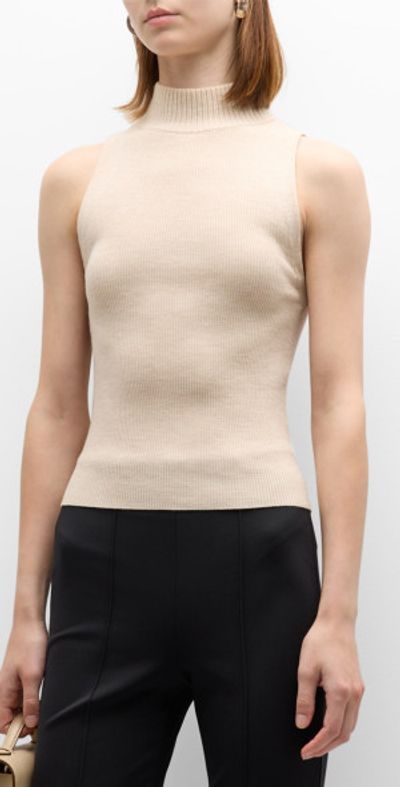 Alice + Olivia Darcey Single-Layer Turtleneck Tank Top