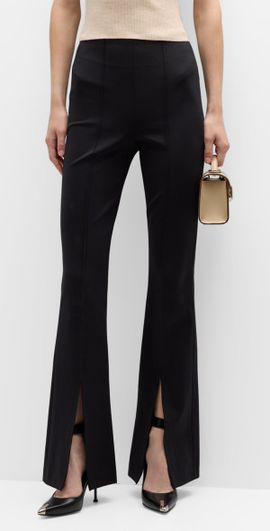 Alice + Olivia Emiko High-Waisted Slit-Cuff Pants