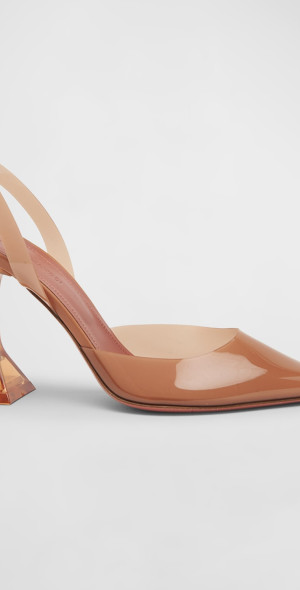 amina muaddi clear slingback