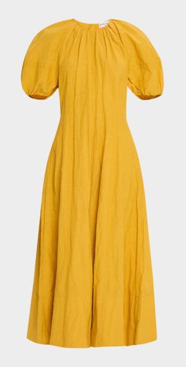 Apiece Apart Antonella Blouson-Sleeve Ruched Maxi Dress