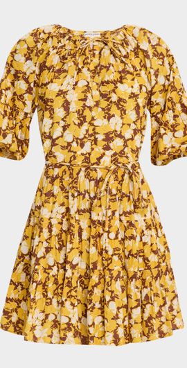 Apiece Apart Cefalu Tiered Organic Cotton Voile Mini Dress