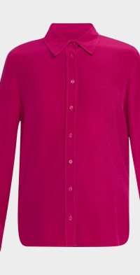 ARGENT Button-Down Silk Charmeuse Blouse