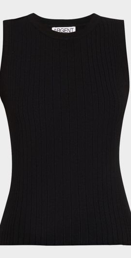 ARGENT Crewneck Ribbed Knit Tank