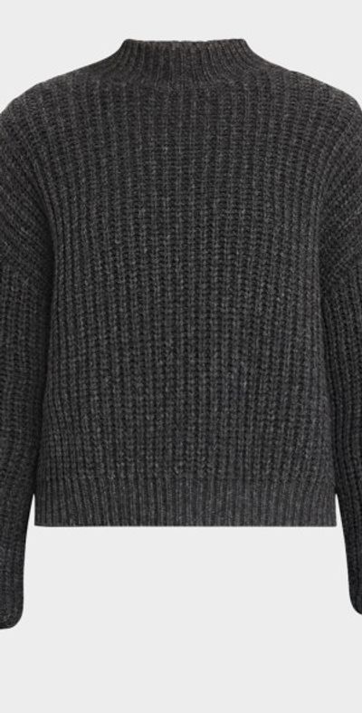 ARGENT Ribbed Mock-Neck Fisherman Sweater