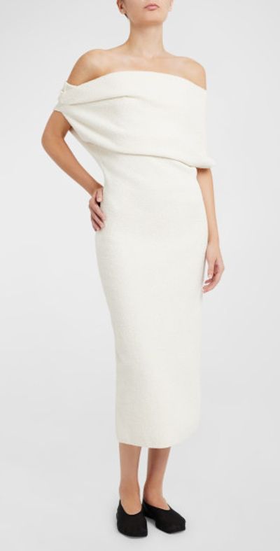 olive green off the shoulder maxi dress BABARONI BABARONI Chiffon Olive Green Bridesmaid Dresses Off-the-shoulder Floor-length Short Pleated A-line, Olive Green / US0