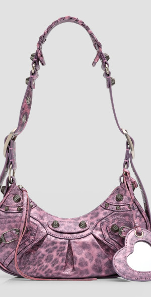 Balenciaga - Le Cagole XS Leopard-Print Metallic Shoulder Bag